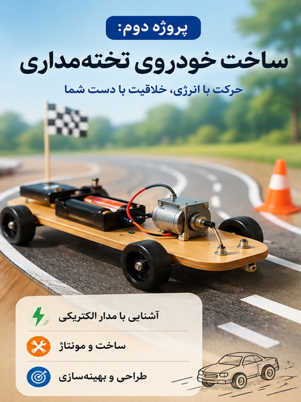 پروژه دوم : ساخت خودروی تخته مداری