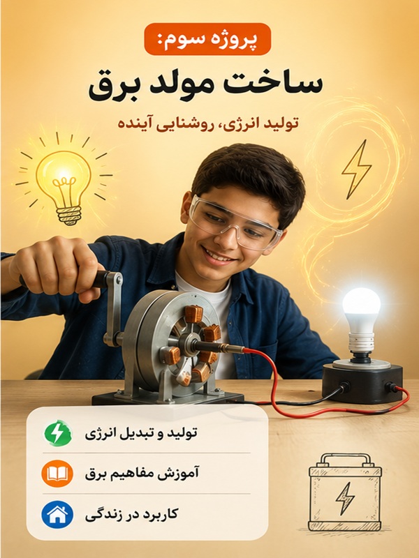 پروژه سوم : ساخت مولد برق