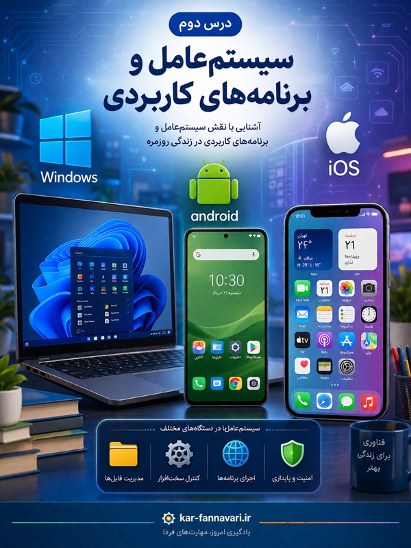 درس دوم : سیستم عامل و برنامه های کاربردی