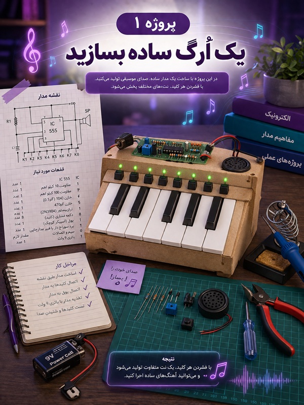 پروژه اول : یک اُرگ ساده بسازید